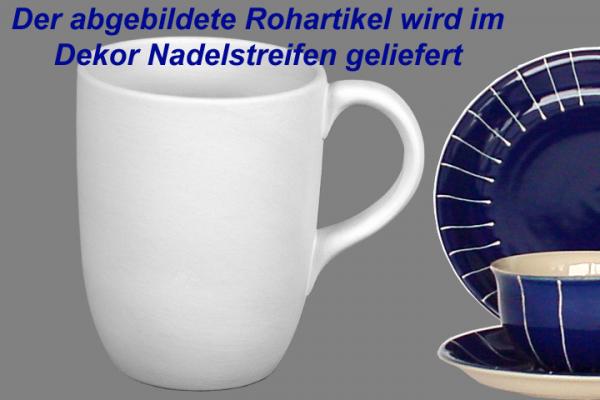 Cappuccinotasse Nadelstreifen blau