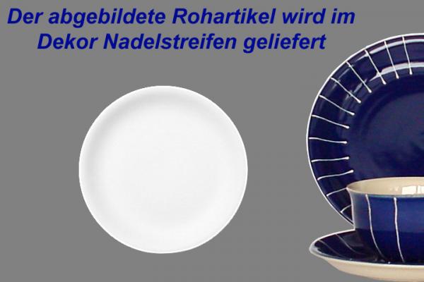 Dessertteller 19 Nadelstreifen blau