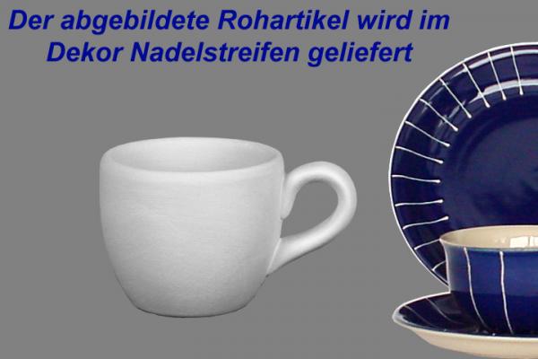 Espresso-Tasse blau Nadelstreifen