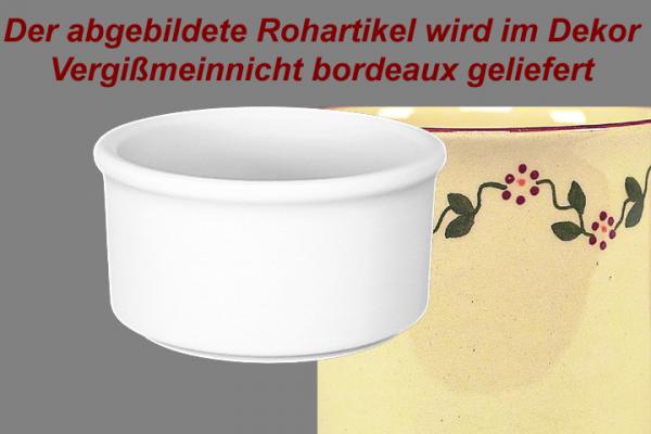 Fischbüchse rund Vergissmeinnicht bordeaux