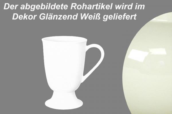 Fußtasse glänzend weiß