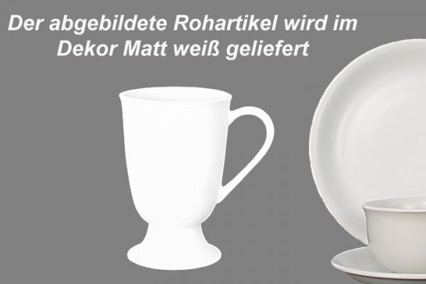 Fußtasse matt weiß