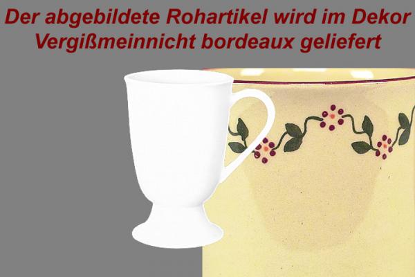 Fußtasse Vergissmeinnicht bordeaux glänzend