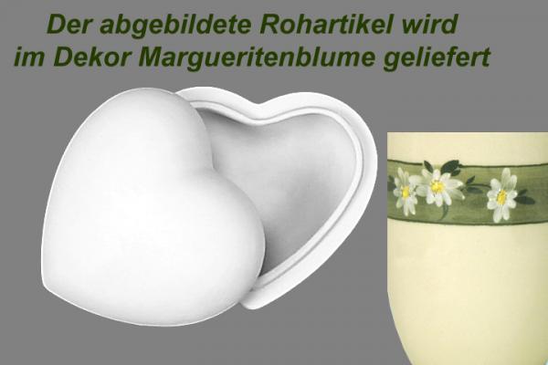 Herzdose Dekor Margueritenblume