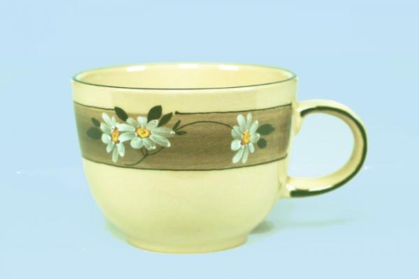 Jumbotasse Dekor Margueritenblume