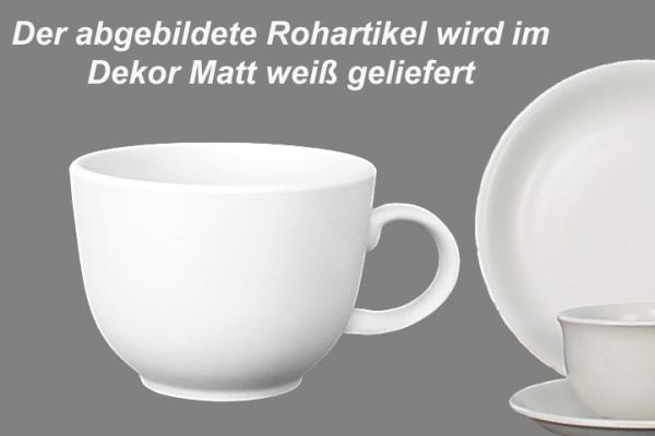 Jumbotasse matt weiß