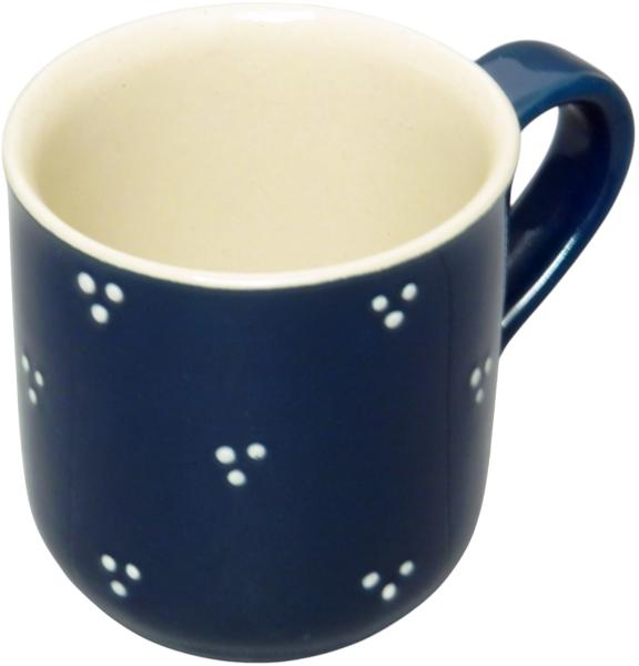 Kaffeebecher blau 3 Punkt