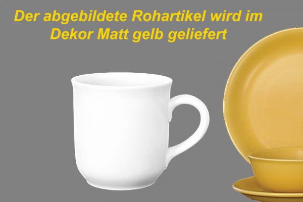 Kaffeebecher matt gelb