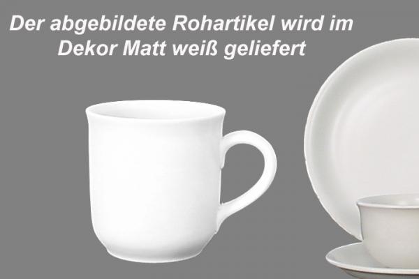 Kaffeebecher matt weiß