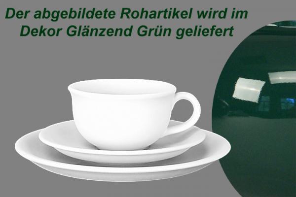 Kaffeegedeck glänzend grün