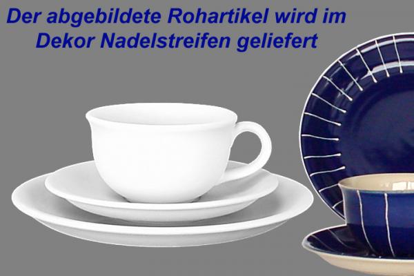 Kaffeegedeck Nadelstreifen blau