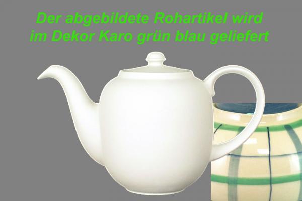 Kaffeekanne 1,3 Liter karo grün-blau