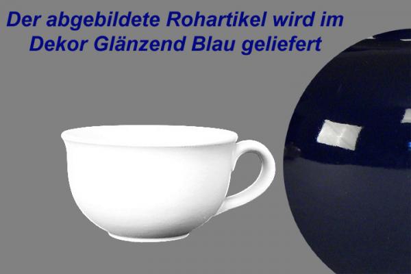 Kaffeeobertasse glänzend blau