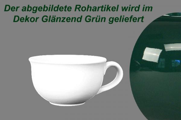 Kaffeeobertasse glänzend grün