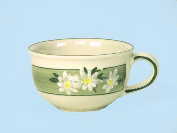 Kaffeeobertasse Dekor Margueritenblume