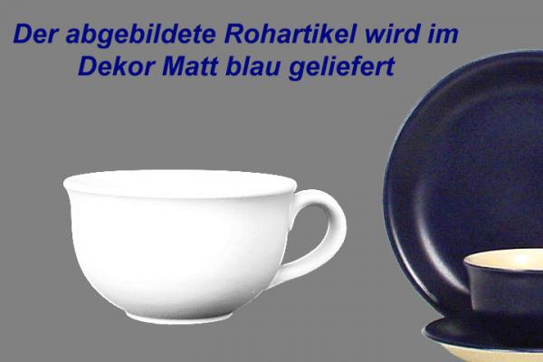 Kaffeeobertasse matt blau