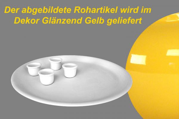 Kerzenteller glänzend gelb