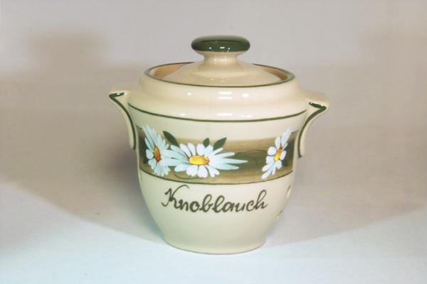 Knoblauchtopf Dekor Margueritenblume