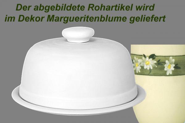 Käseglocke mit Platte 20 Dekor Margueritenblume