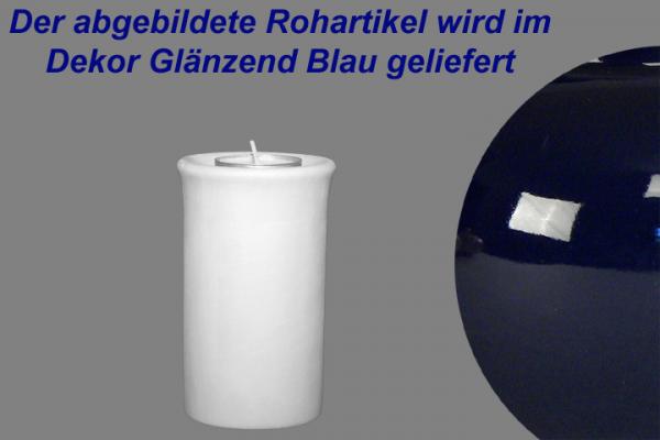 Leuchter Teelicht 11 glänzend blau