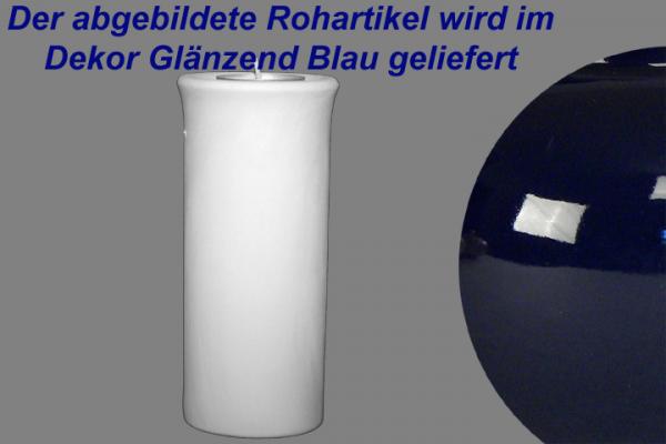 Leuchter Teelicht 15 glänzend blau