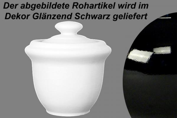 Zuckertopf glänzend schwarz