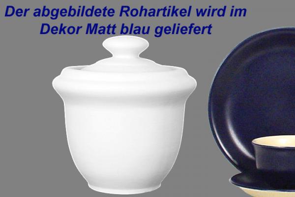 Zuckertopf matt blau