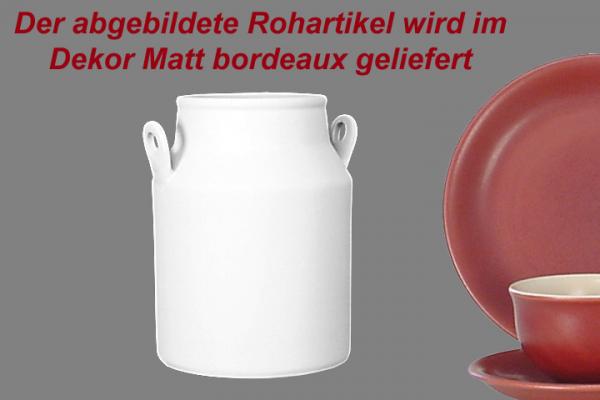 Milchkanne H 18 cm matt bordeaux