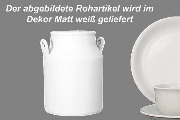 Milchkanne H 23cm matt weiß