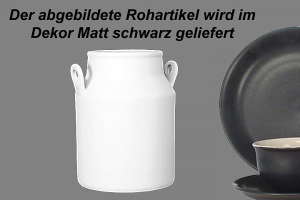 Milchkanne H 13 cm matt schwarz