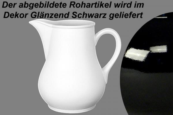 Milchtopf 0,75 glänzend schwarz