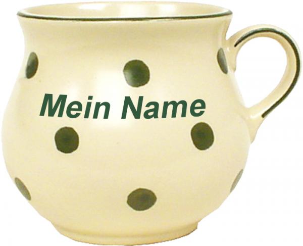 Mollytasse mit Schrift Elli grün