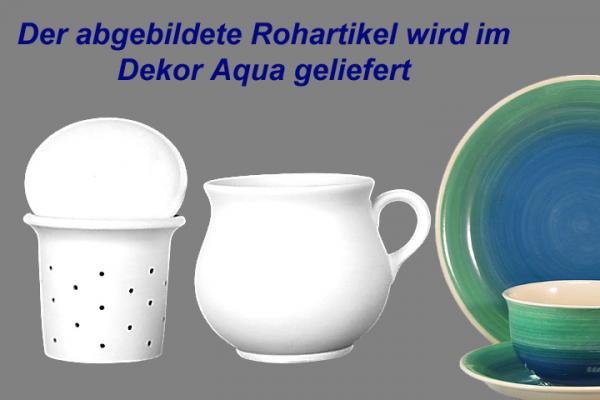 Mollytasse mit Sieb und Deckel Aqua