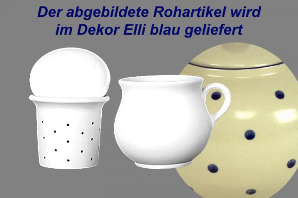 Mollytasse mit Sieb und Deckel Elli blau