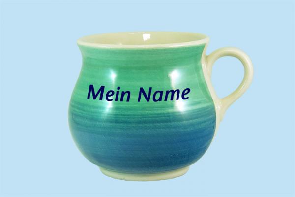 Mollytasse mit Schrift Aqua