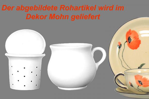 Mollytasse mit Sieb und Deckel Mohn