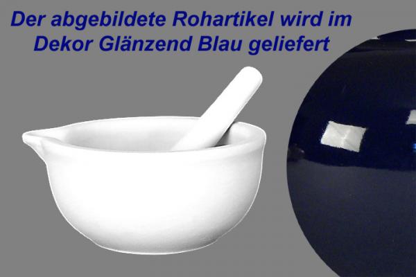 Mörser glänzend blau