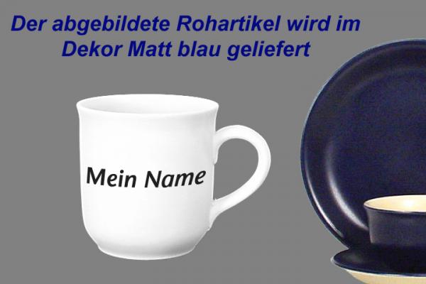 Namensbecher matt blau