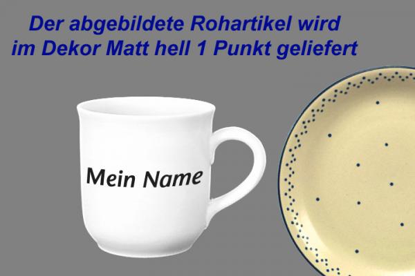 Namensbecher matt hell 1 Punkt