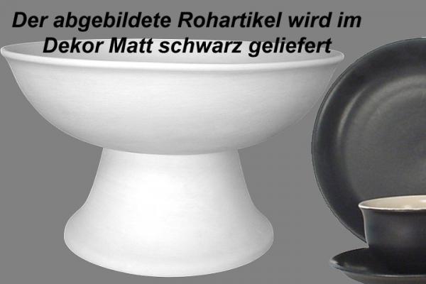 Obstschale mit Fuß matt schwarz