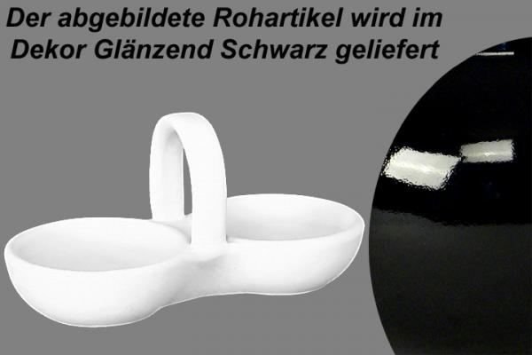 Pfeffer-Salz Napf glänzend schwarz