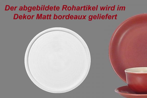 Platte 20 rund matt bordeaux