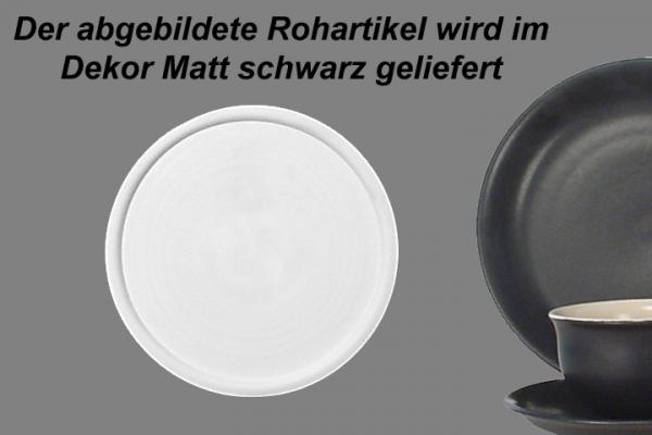 Platte 20 rund matt schwarz