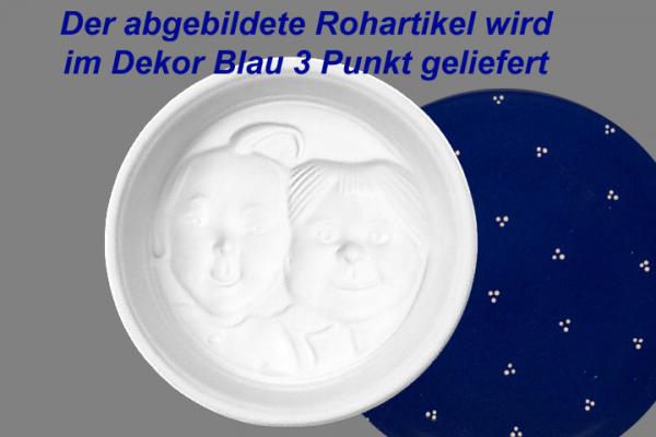 Puddingform Max & Moritz blau 3 Punkt