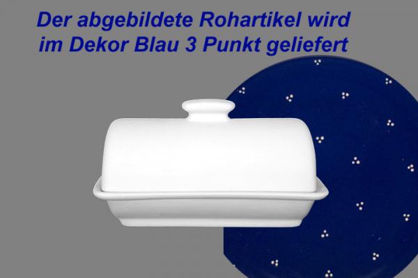 Rollenbutterdose blau 3 Punkt