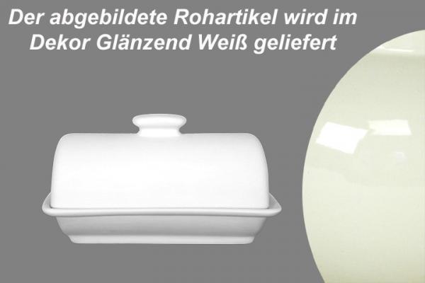 Rollenbutterdose glänzend weiß