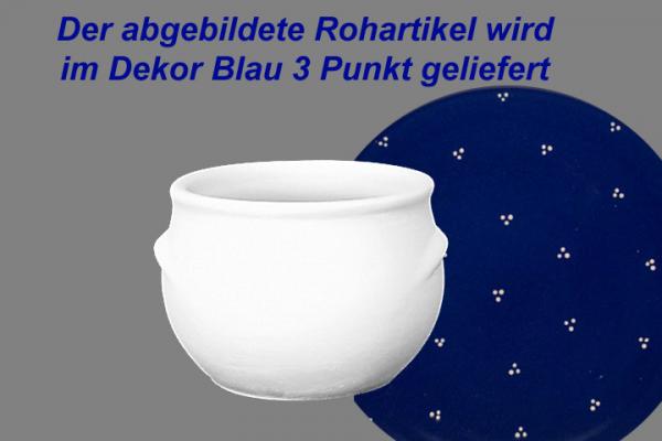 Schmalztopf 250 ml blau 3 Punkt