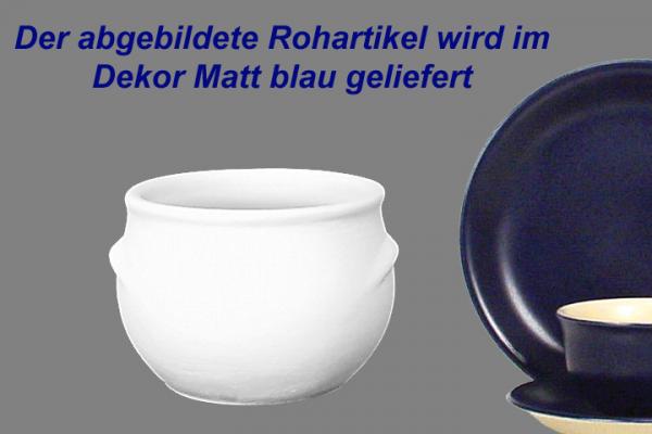 Schmalztopf 250 ml matt blau