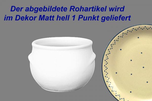 Schmalztopf 250 ml matt hell 1 Punkt