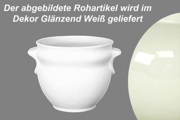 Schmalztopf glänzend weiß